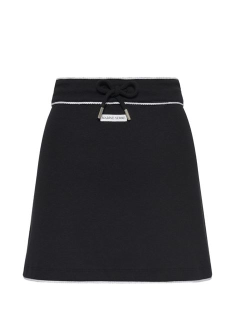 cute 70's mini skirt woman black MARINE SERRE | WSK133ACJER0011BK99